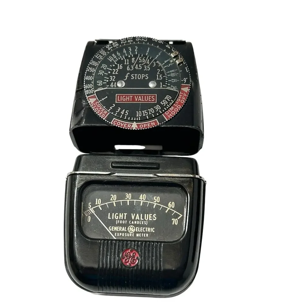 Vintage General Electric DW-48 Exposure Meter Light Meter w/ Original Case USA